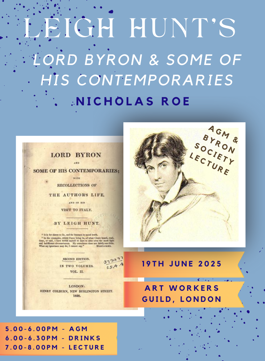 The First Modern Biography: Leigh Hunt’s Lord Byron and some of his Contemporaries